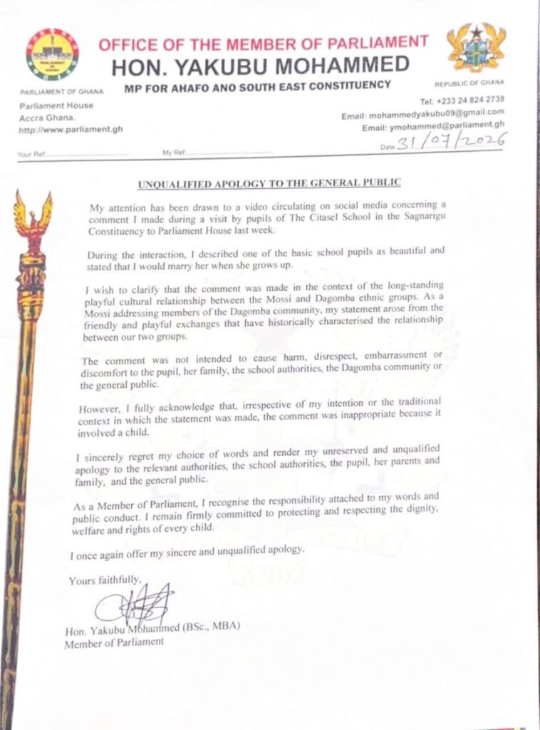 Ghana MP Apologises After Remarks to Schoolgirl Trigger National Debate on Child Safeguarding — secondary image